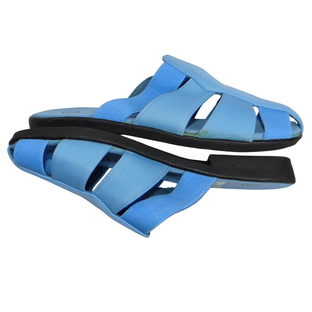 New DeadStock‎ Womens Light Blue Gladiator Style Comfort Slides Sandals Size 7M